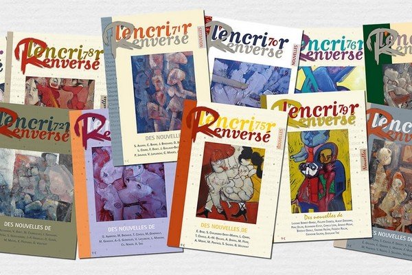 Quelques publications de la revue L'Encrier renversé, dédiée aux nouvelles